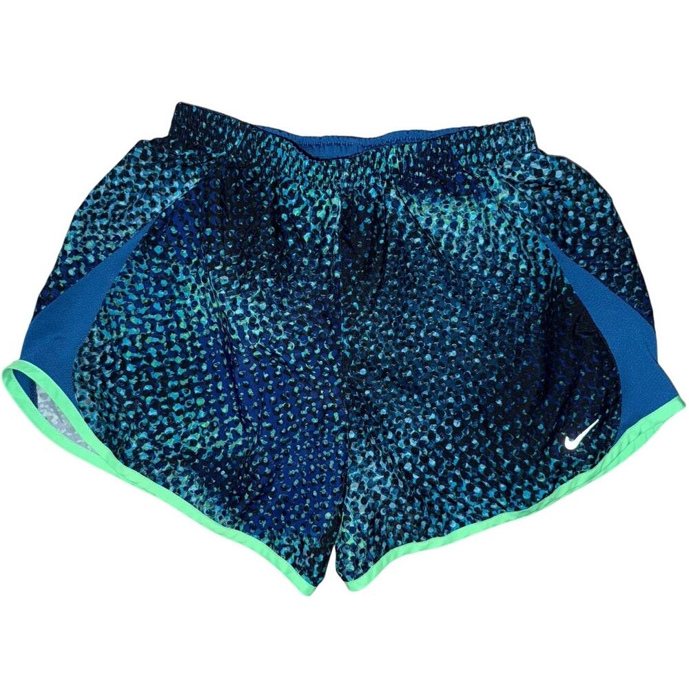 Nike Girls’ Dri Fit Running Shorts In Teal/blues Size XL athletic workout